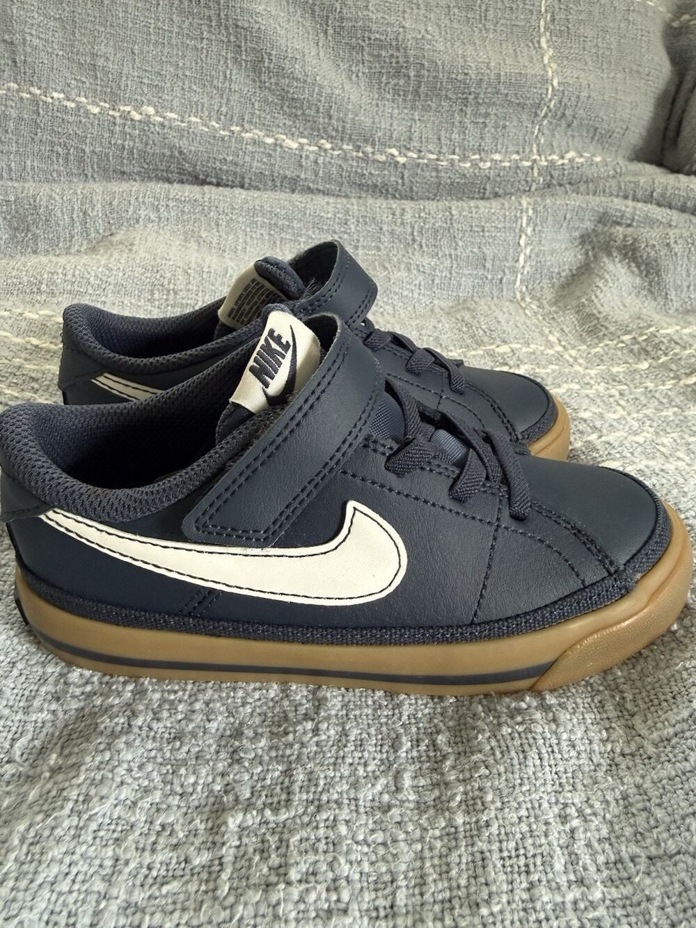 Nike Court Legacy UNISEX Thunder Blue/Gum Light Brown/Sail DA5380-401 Boys 10C